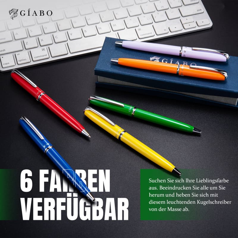 Gíabo Rainbow Kugelschreiber Grün aus Edelstahl