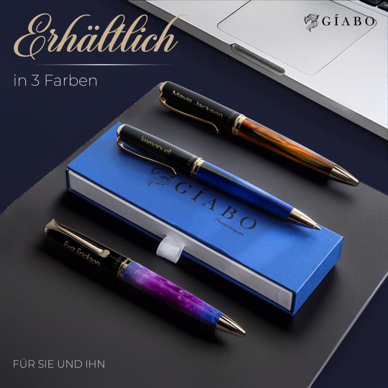 Kugelschreiber - Dreamer - Blau/Schwarz - Gravur - Kugelschreiber