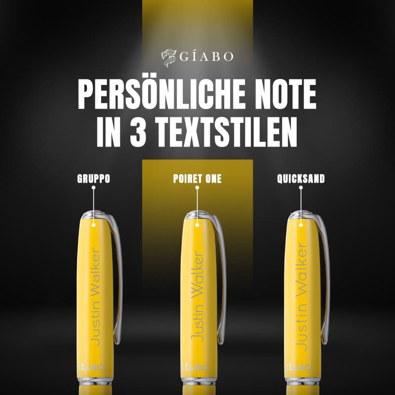 Kugelschreiber - Rainbow - Gelb - Gravur - Kugelschreiber