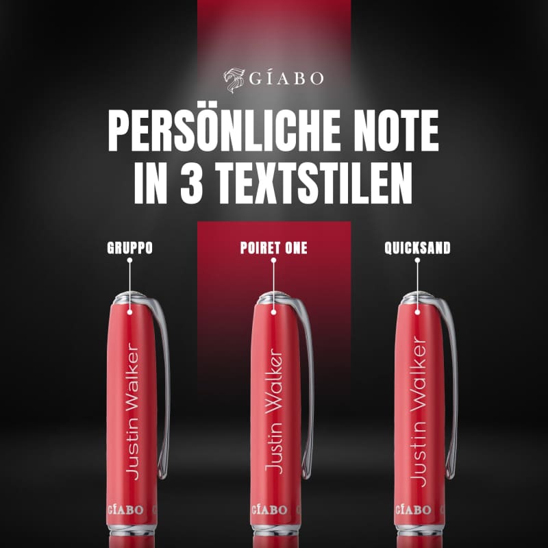 Kugelschreiber - Rainbow - Rot - Gravur - Kugelschreiber