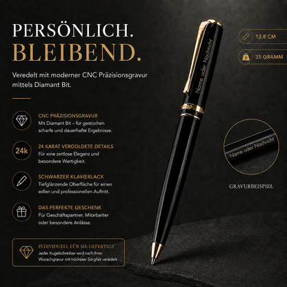 Produktdetails des personalisierten Gíabo Daichi Kugelschreibers mit Gravur, Größe, Gewicht und hochwertigen Materialien