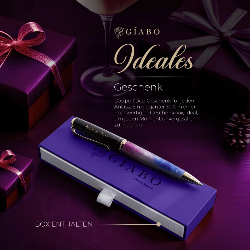 Gíabo Dreamer Rosa/Blau Kugelschreiber mit Gravur