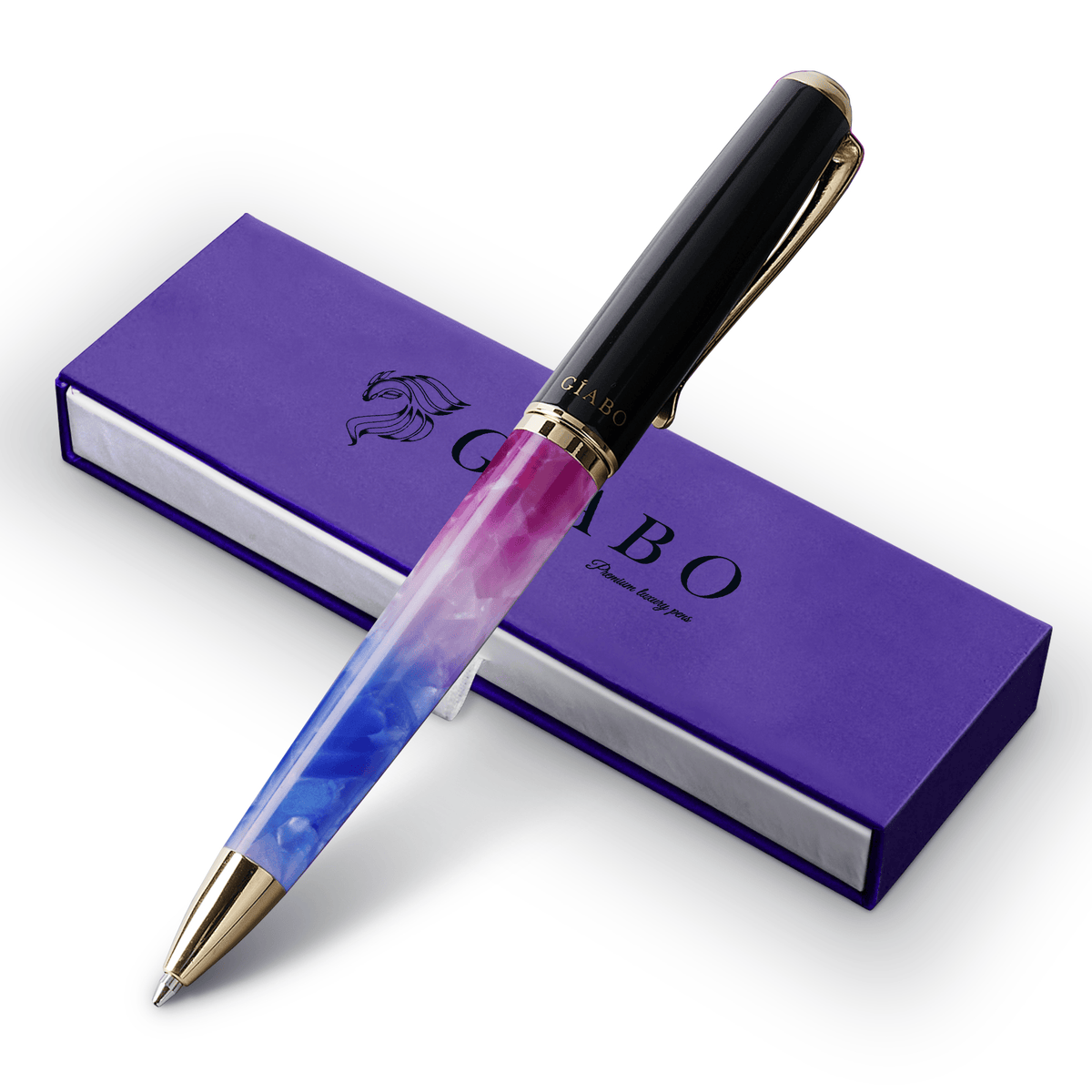 Gíabo Dreamer Rosa/Blau Kugelschreiber mit persönlicher Gravur