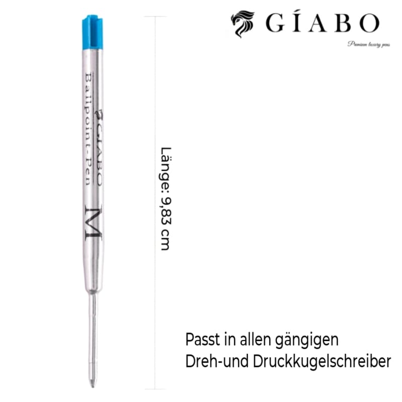 Gíabo Kugelschreiberminen Großraum 2er-Set in Blau