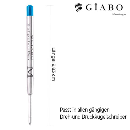 Gíabo Kugelschreiberminen Großraum 2er-Set in Blau