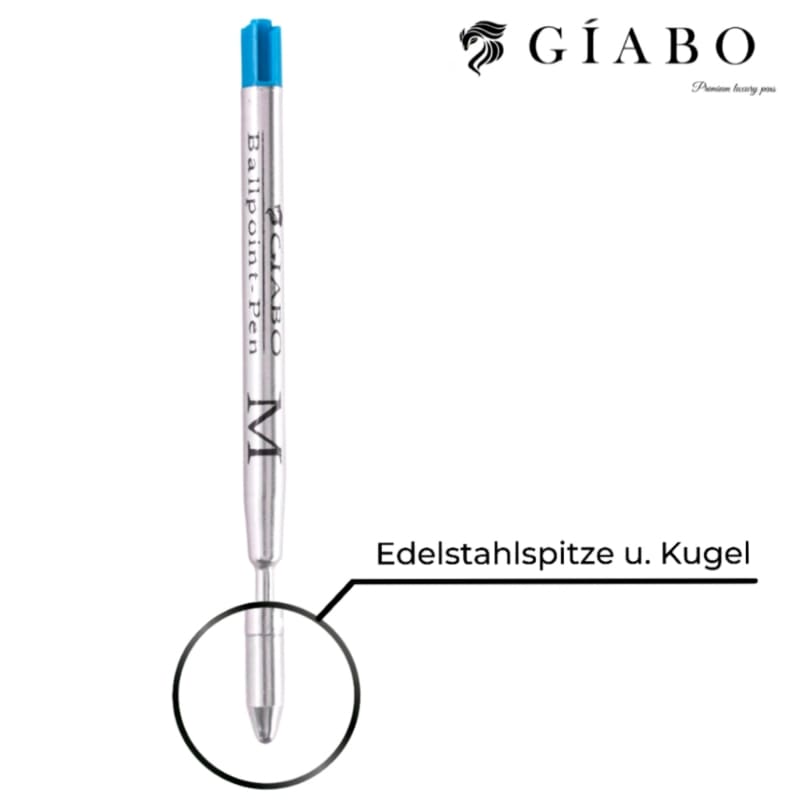 Gíabo Kugelschreiberminen Großraum 2er-Set in Blau