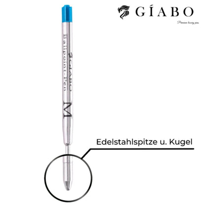 Gíabo Kugelschreiberminen Großraum 2er-Set in Blau