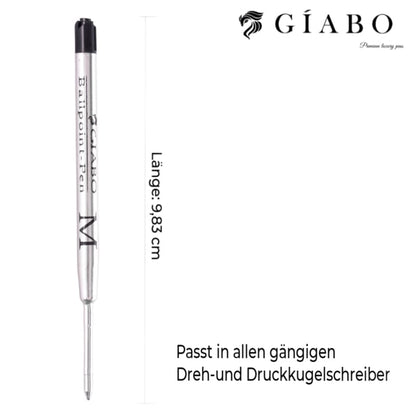 Gíabo Kugelschreiberminen Großraum 2er-Set in Schwarz
