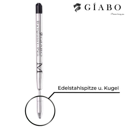 Gíabo Kugelschreiberminen Großraum 2er-Set in Schwarz