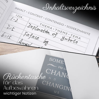 Gíabo Notizbuch Schwarz mit gepunkteten Seiten und Softcover