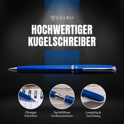 Gíabo Rainbow Kugelschreiber Blau aus Edelstahl