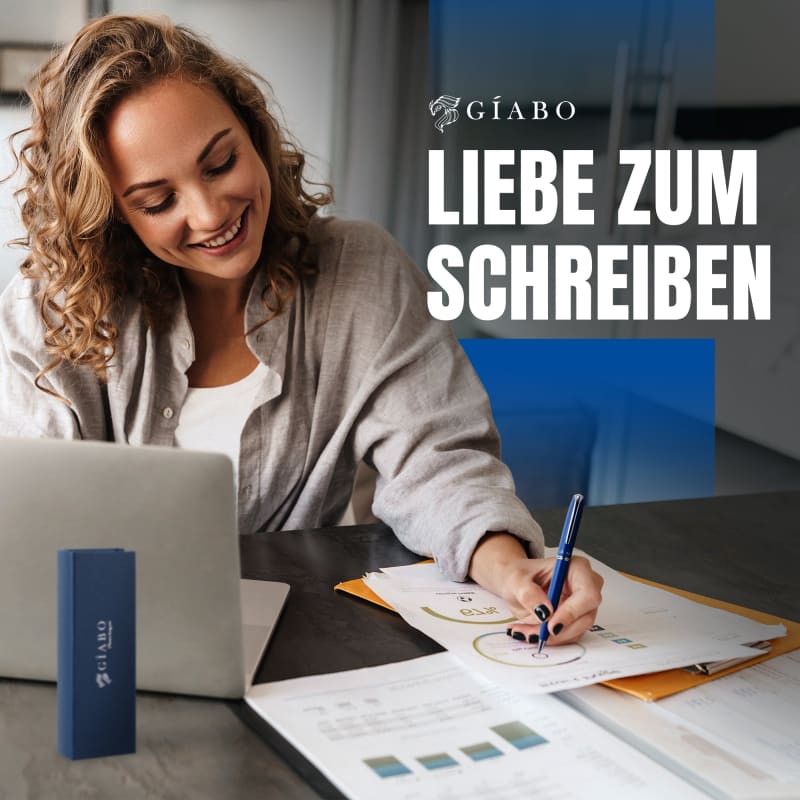 Gíabo Rainbow Kugelschreiber Blau aus Edelstahl