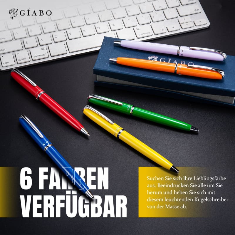 Gíabo Rainbow Kugelschreiber Gelb aus Edelstahl