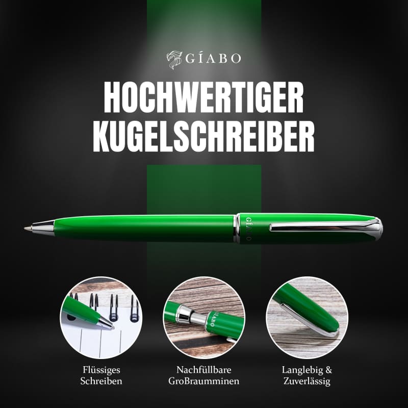 Gíabo Rainbow Kugelschreiber Grün aus Edelstahl
