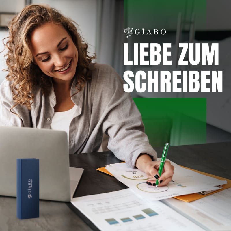 Gíabo Rainbow Kugelschreiber Grün aus Edelstahl