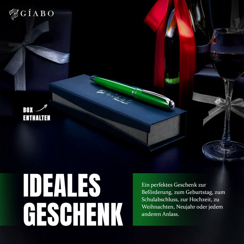 Gíabo Rainbow Kugelschreiber Grün aus Edelstahl