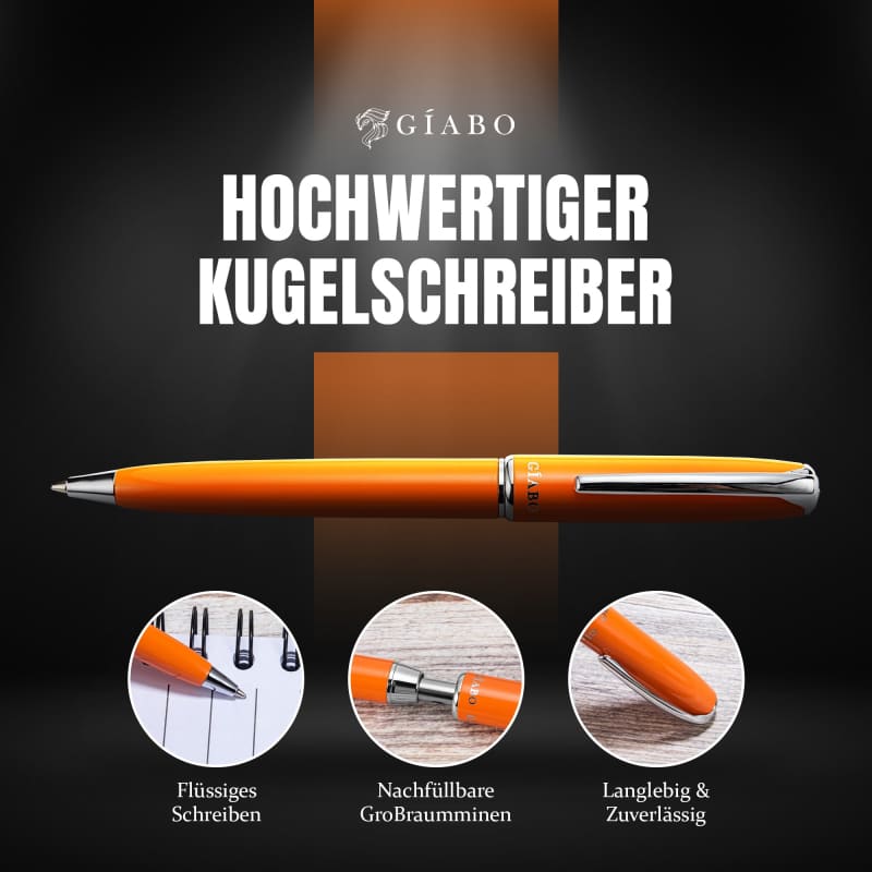 Gíabo Rainbow Kugelschreiber Orange aus Edelstahl