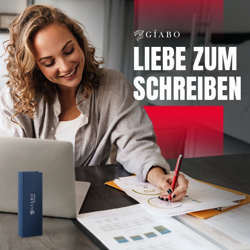 Gíabo Rainbow Kugelschreiber Rot aus Edelstahl