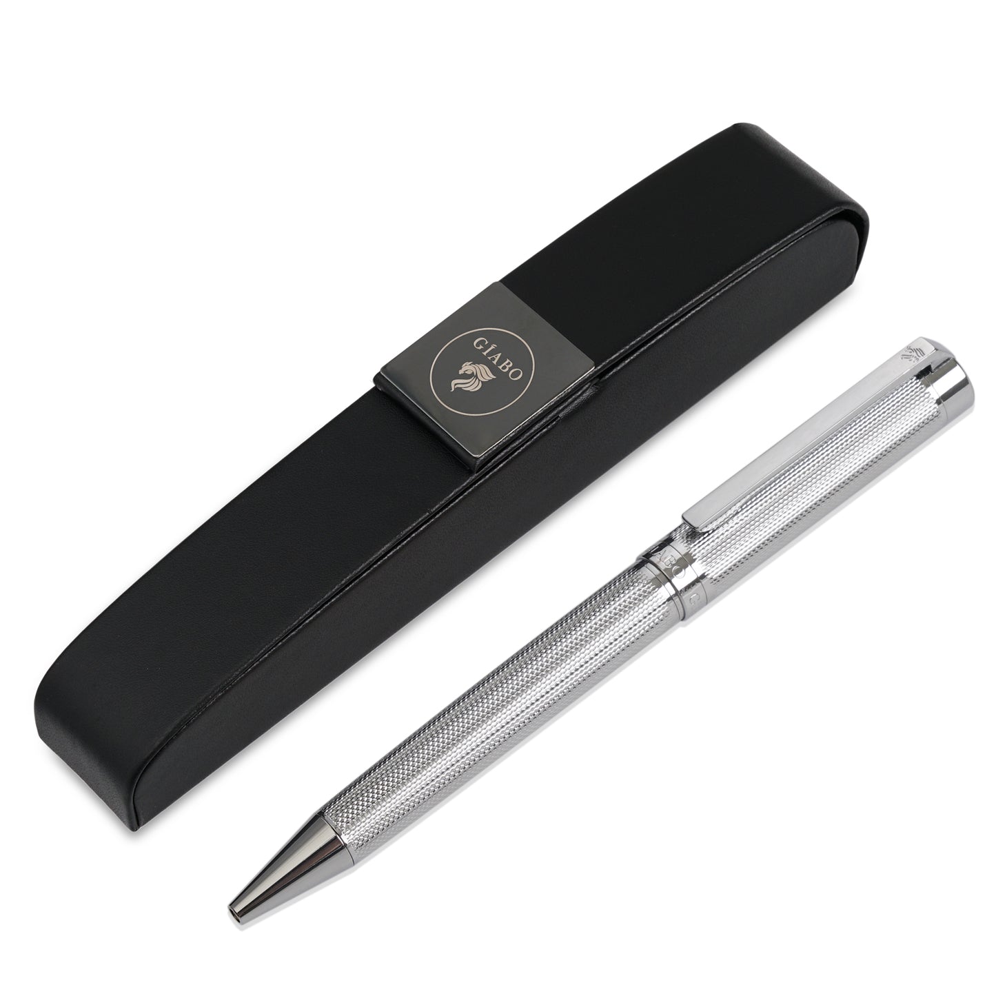 Giabo Kinzoku Kugelschreiber Silber mit schwarzem Etui