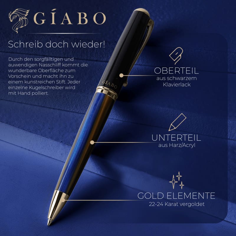 Kugelschreiber - Dreamer - Blau/Schwarz - Kugelschreiber
