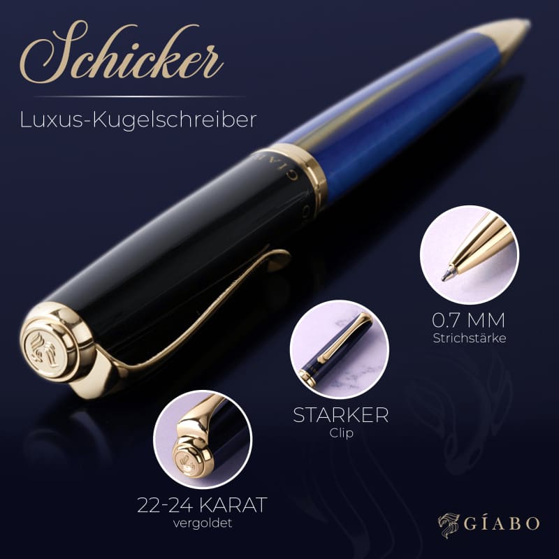 Kugelschreiber - Dreamer - Blau/Schwarz - Kugelschreiber