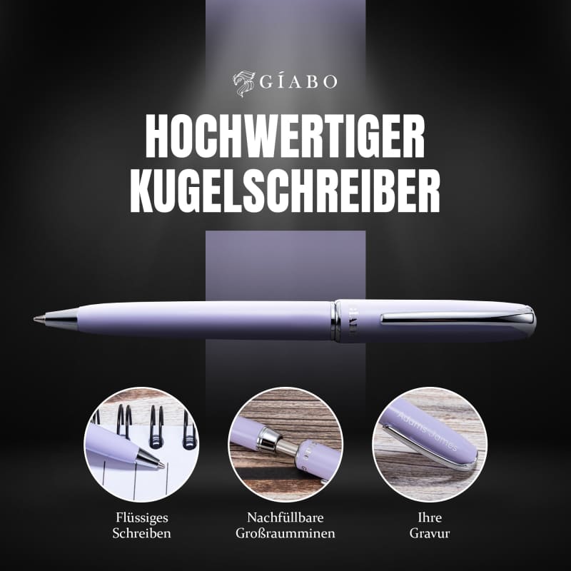 Kugelschreiber - Rainbow - Lila - Gravur - Kugelschreiber