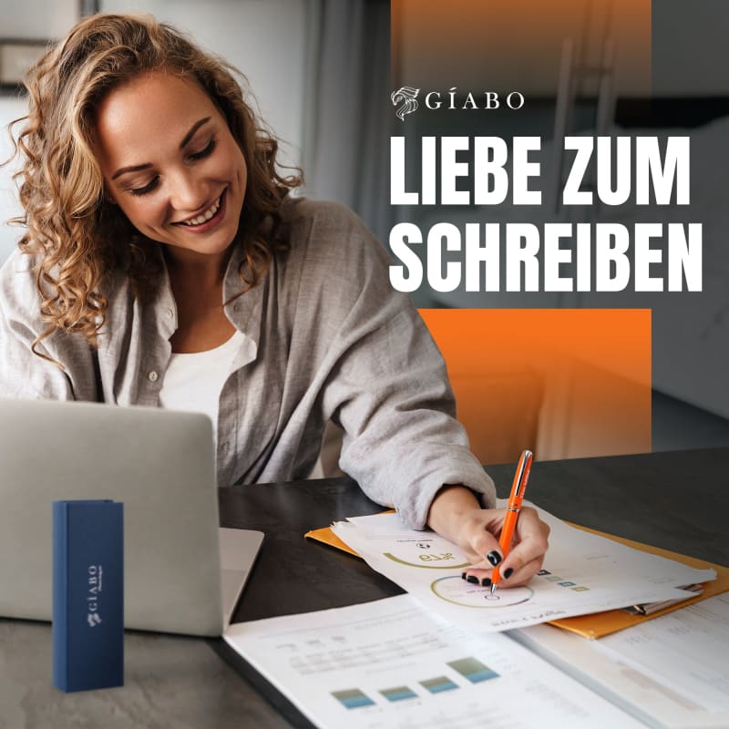 Kugelschreiber - Rainbow - Orange - Gravur - Kugelschreiber